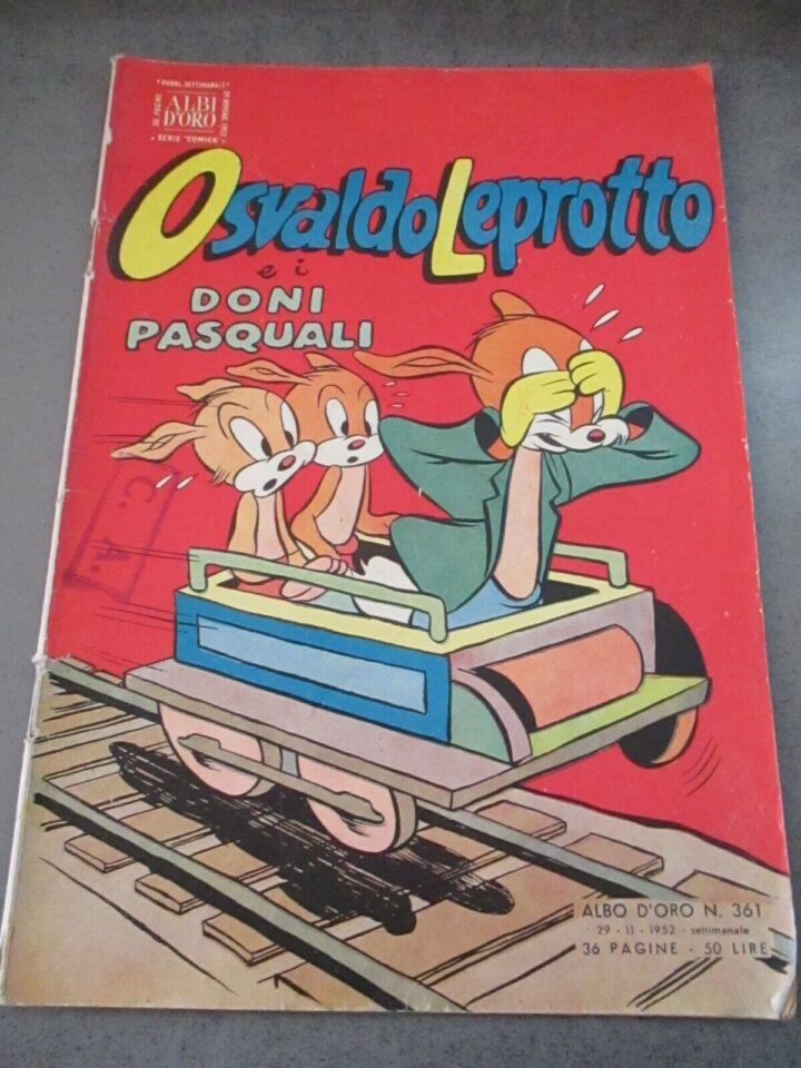 Albo D'oro N° 361 - 29/11/1952 - Osvaldo Leprotto E I Doni Pasquali