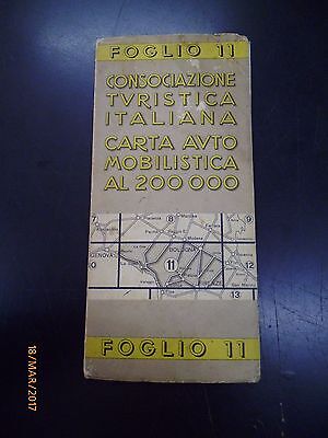 Consociazione Automobilistica Italiana Carta Automobilistica Al 200000 Foglio 11
