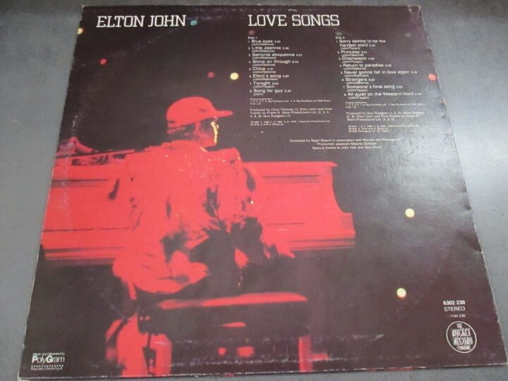 Elton John - Love Songs - Lp - Polygram 1982 - Italy