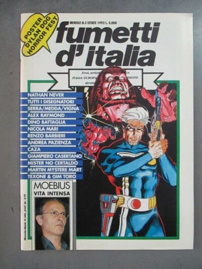 Fumetti D'italia N° 3/1992 - Poster Dylan Dog Horror Fest - Cover Nathan Never
