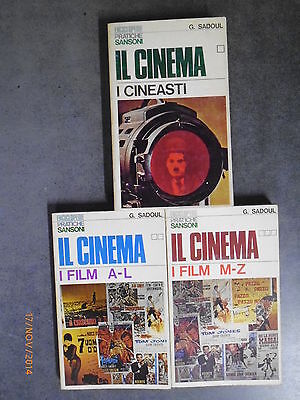 Il Cinema - G. Sadoul - 3 Libri - Completa - Ed. Sansoni - 1967