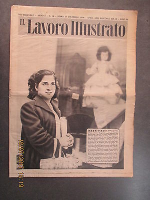 Il Lavoro Illustrato Anno I N° 10 - 17-12-1950 - Ed. Atlante