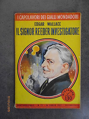 Il Signor Reeder Investigatore - Edgar Wallace - Ed. Mondadori - 1957