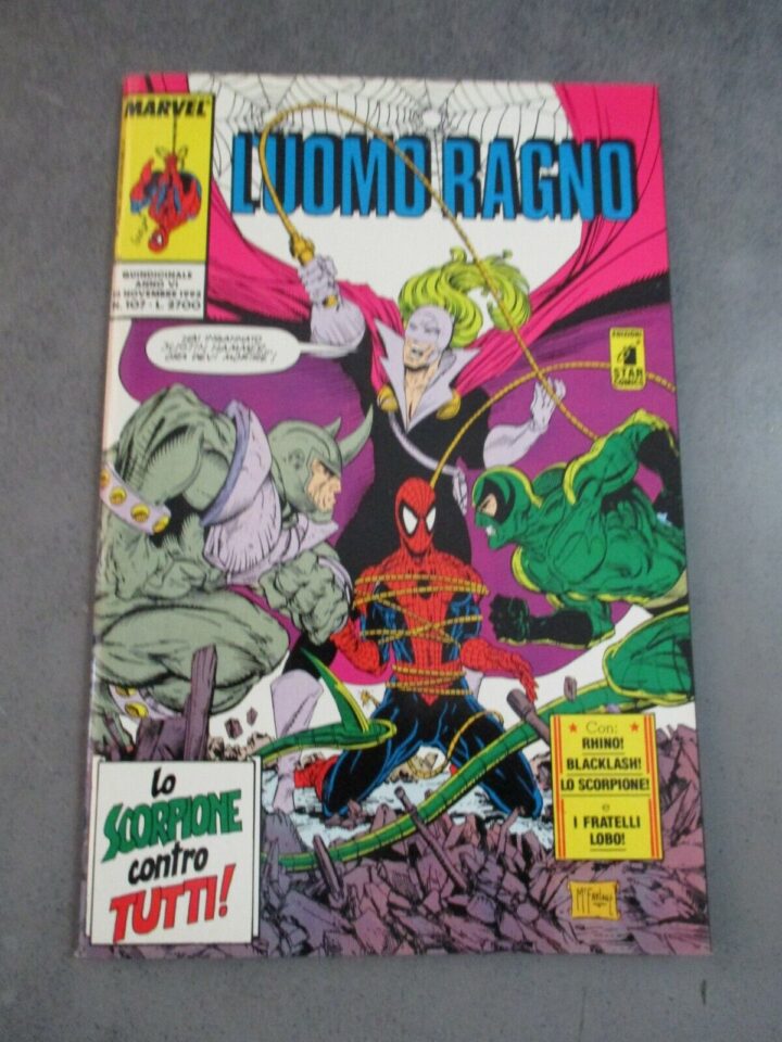 L'uomo Ragno N° 107 15 Novembre 1992 - Ed. Star Comics - Ottimo - Nuovo