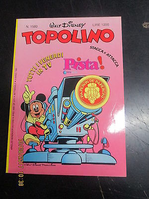 Topolino 1580 - Con Copertina Adesiva - Mondadori 1986