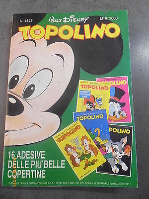 Topolino N° 1852 Del 26 Maggio 1991 Con Figurine Allegate