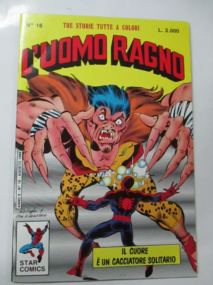 L'uomo Ragno N° 16 - Star Comics 1988 - 1° Edizione