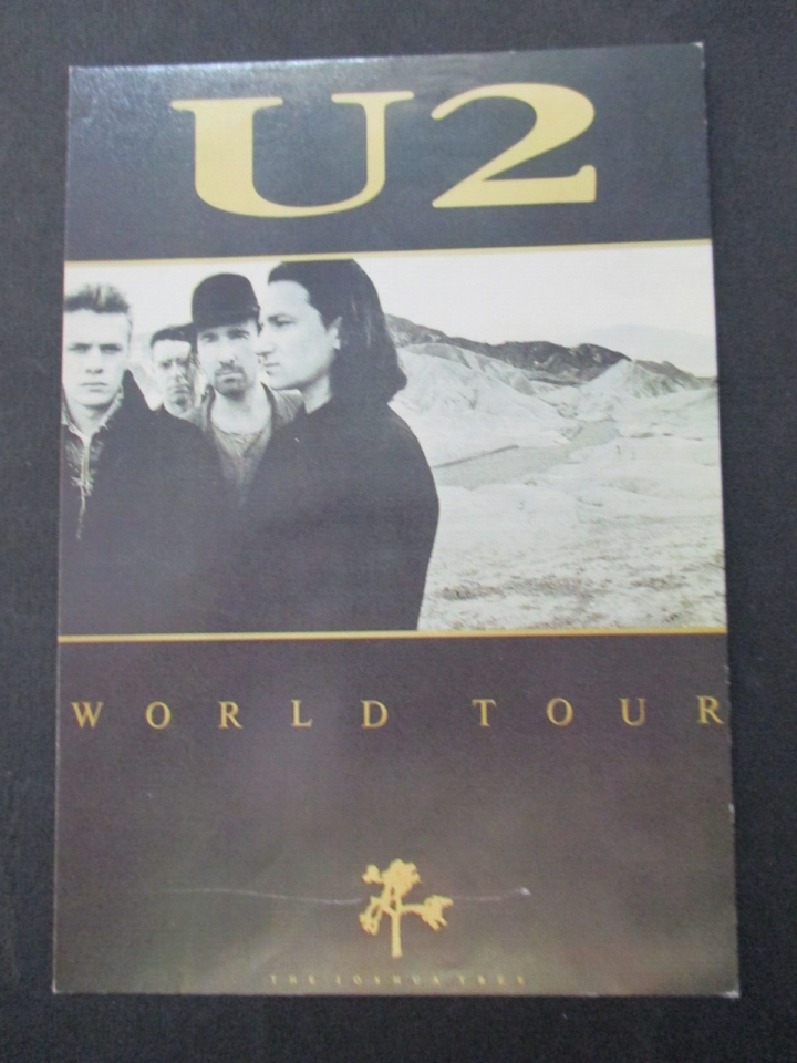 U2 The Joshua Tree World Tour - Cartolina Promozionale Francese