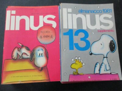 Linus Anno 1980 1/12 + Almanacco - Milano Libri - Annata Completa