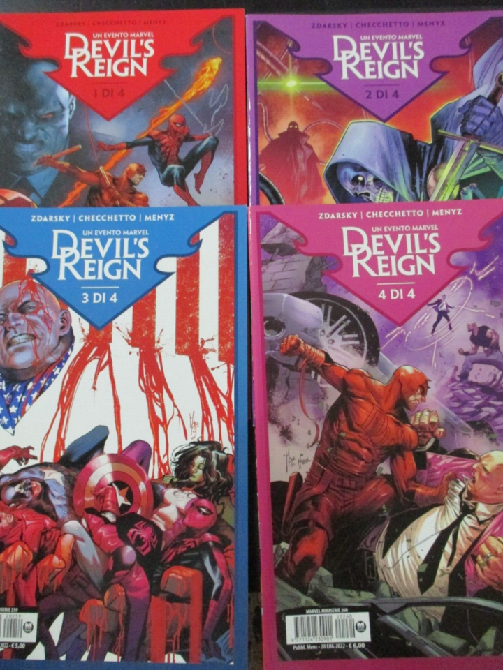 Devil's Reign Un Evento Marvel 1/4 - Panini Comics 2022 - Serie Completa