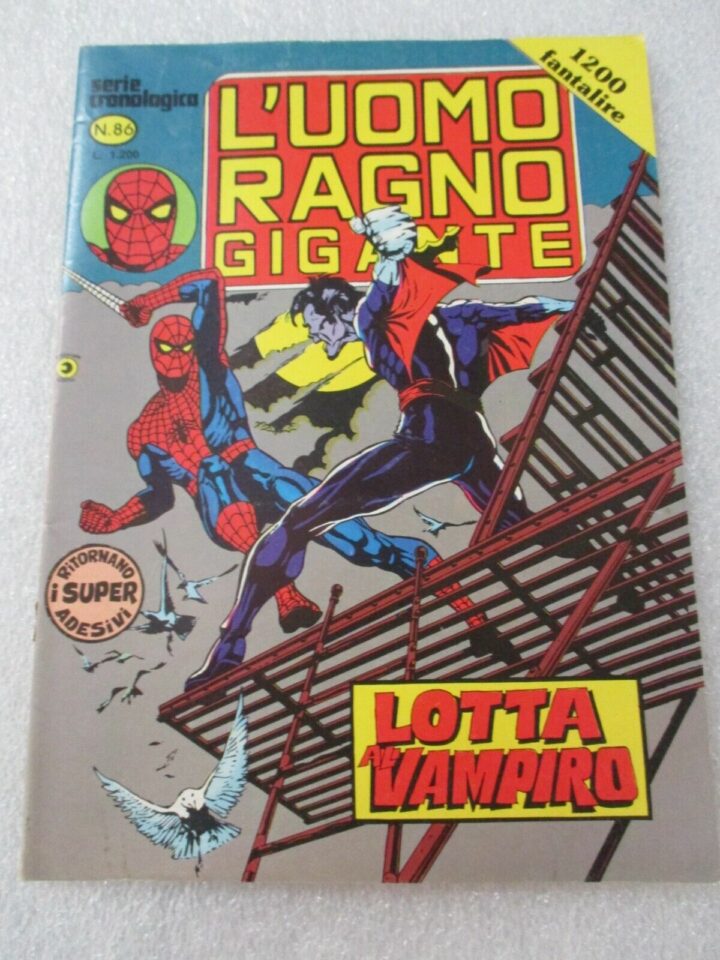 L'uomo Ragno Gigante N° 86 + Adesivi - Ed. Corno 1983