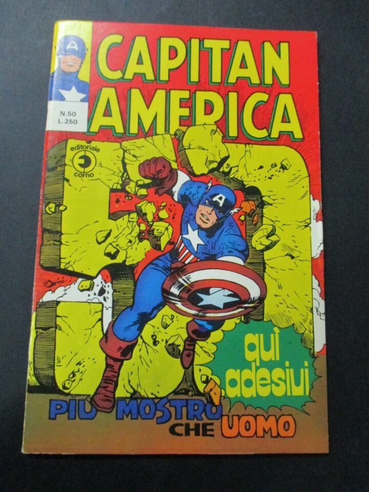 Capitan America N° 50 + Adesivi - Ed. Corno 1975