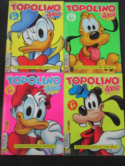Topolino 4 You - 4 Albi Speciali - Panini Comics 2015 - Serie Completa
