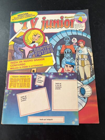 Tv Junior Anno 3 N° 4 Con Tessera Capitan Futuro - Ed. Eri Rai 1981